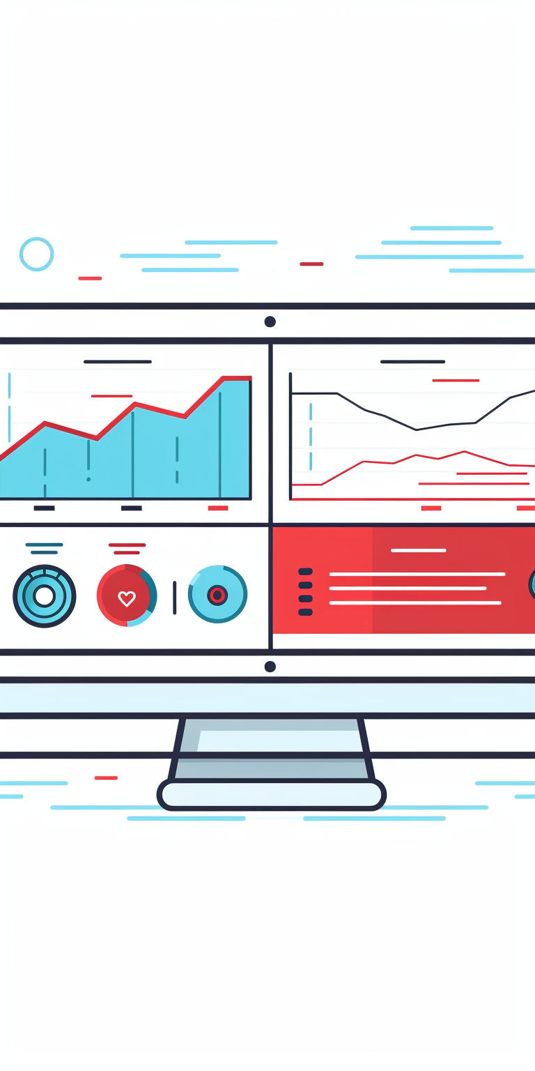 Vector image of analytics dashboard