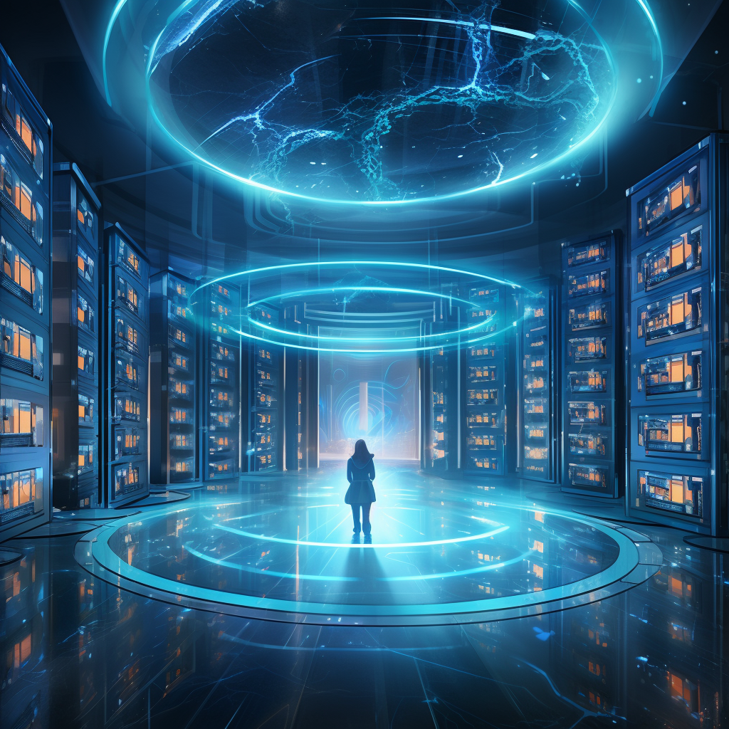 Data centers communicating with protective shield