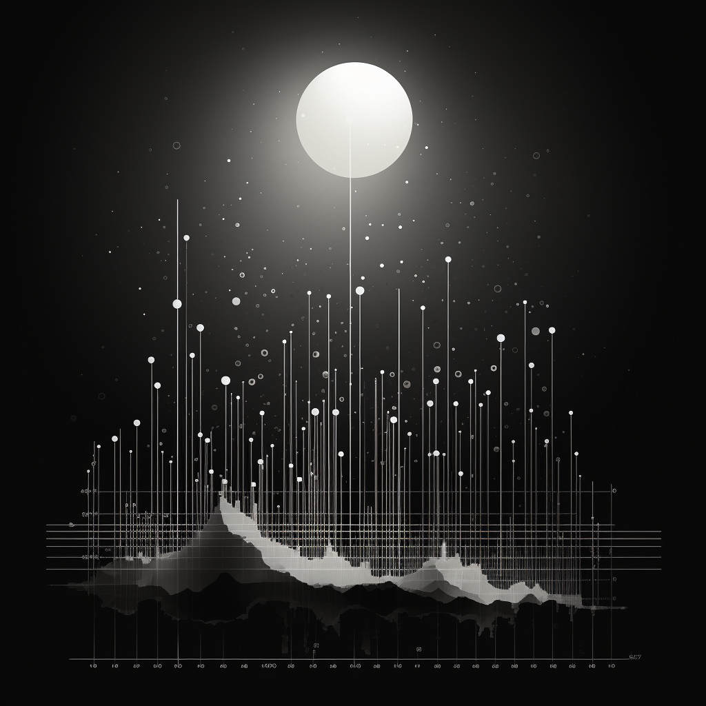 Minimalistic data chart silhouette