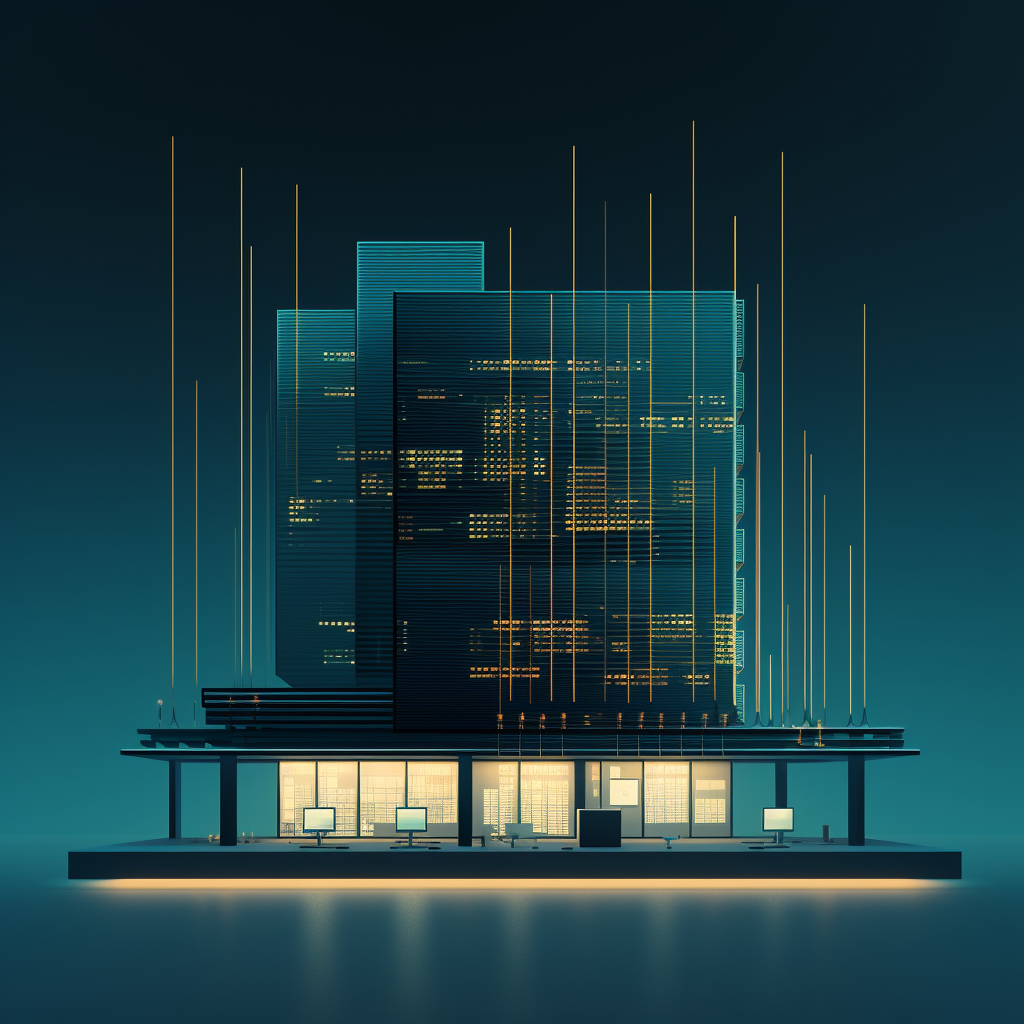 Minimalistic office building with data monitoring