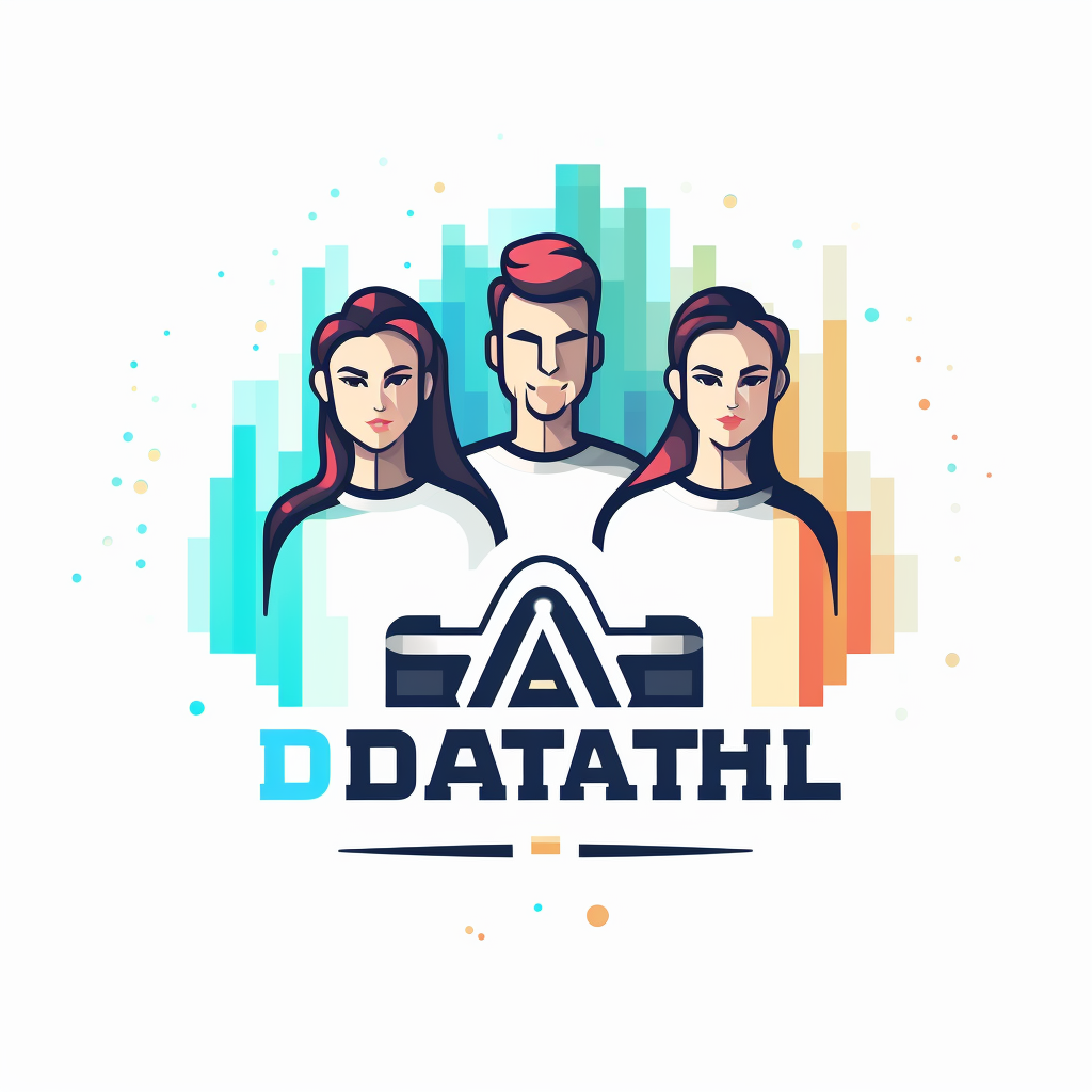 Futuristic 8bit data team logo