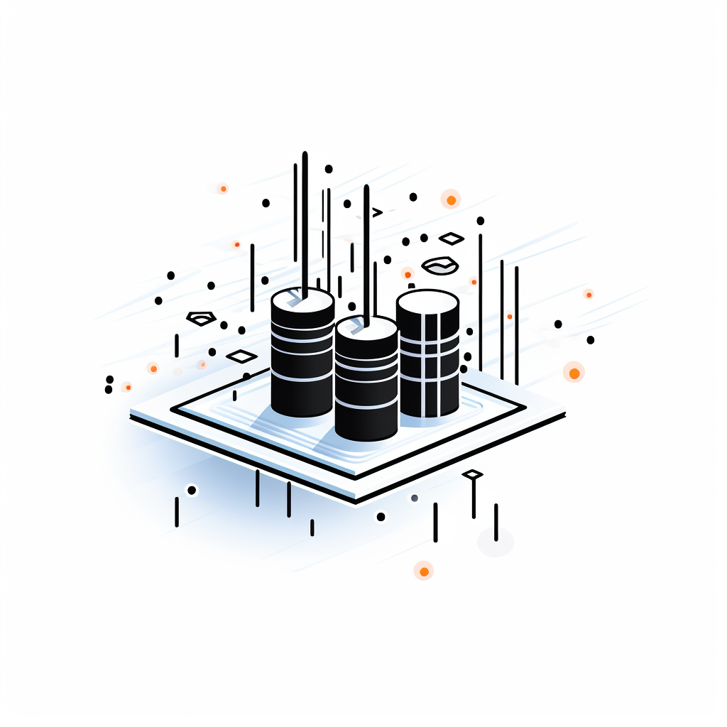 Simple line icon representing data sources