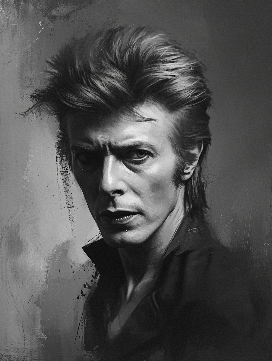 Artistic depiction of David Bowie by Jeff Dekal and David Palumbo