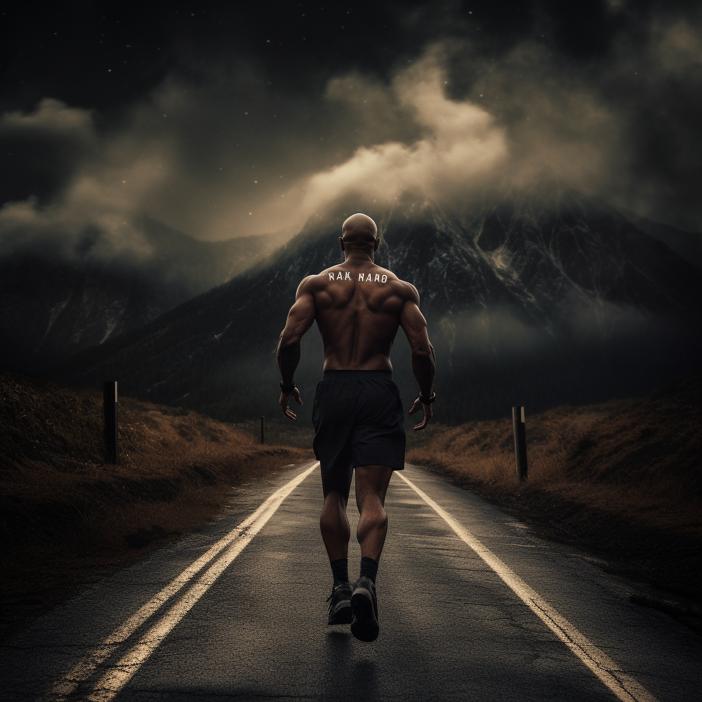 David Goggins running with determination