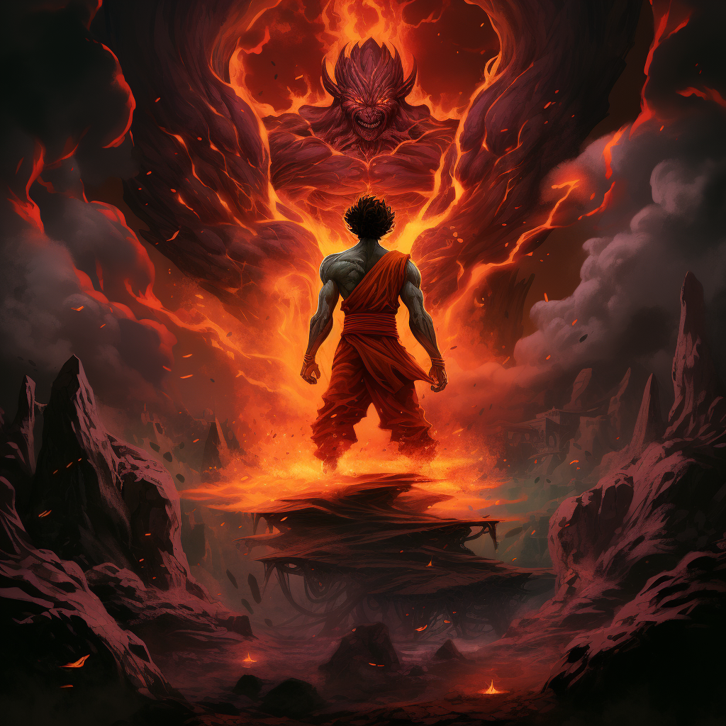 Lava erupting on DBZ Namek