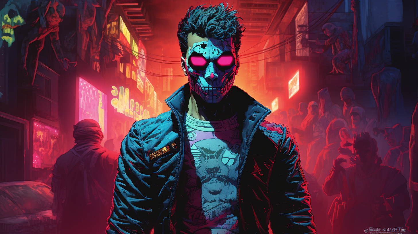 DC Comix Characters in Neon Cyberpunk