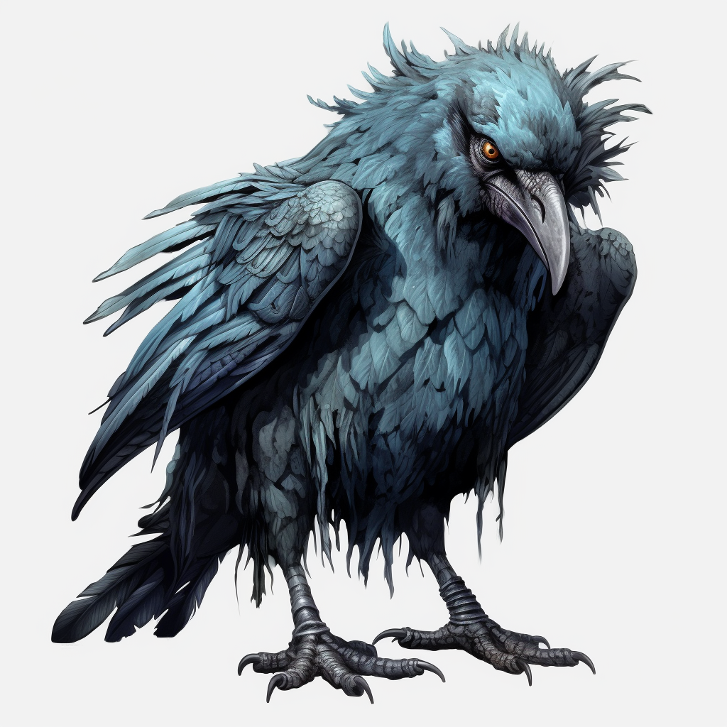 Illustration of deadly bird monster