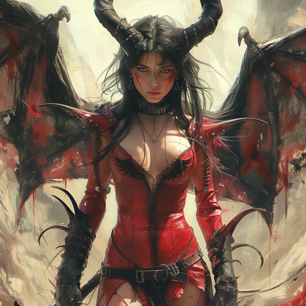 Deadly Menace Demoness Assassin Red Leather