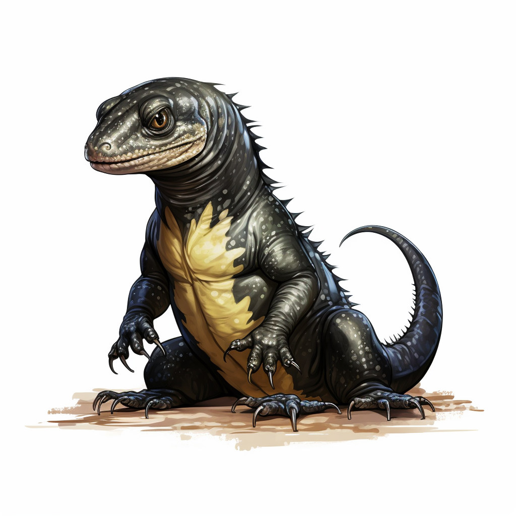 Deadly Salamander Monster Illustration