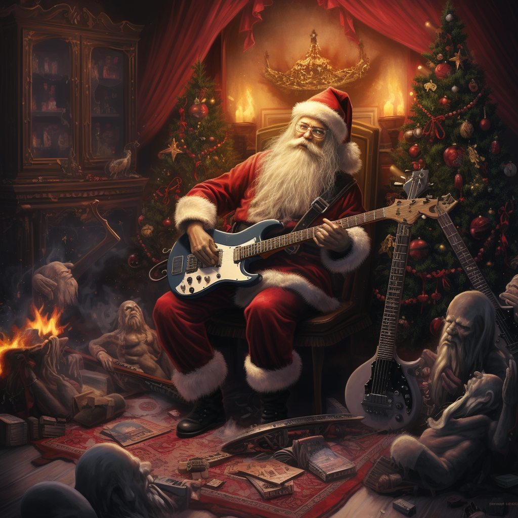 Dark and festive metal Christmas image