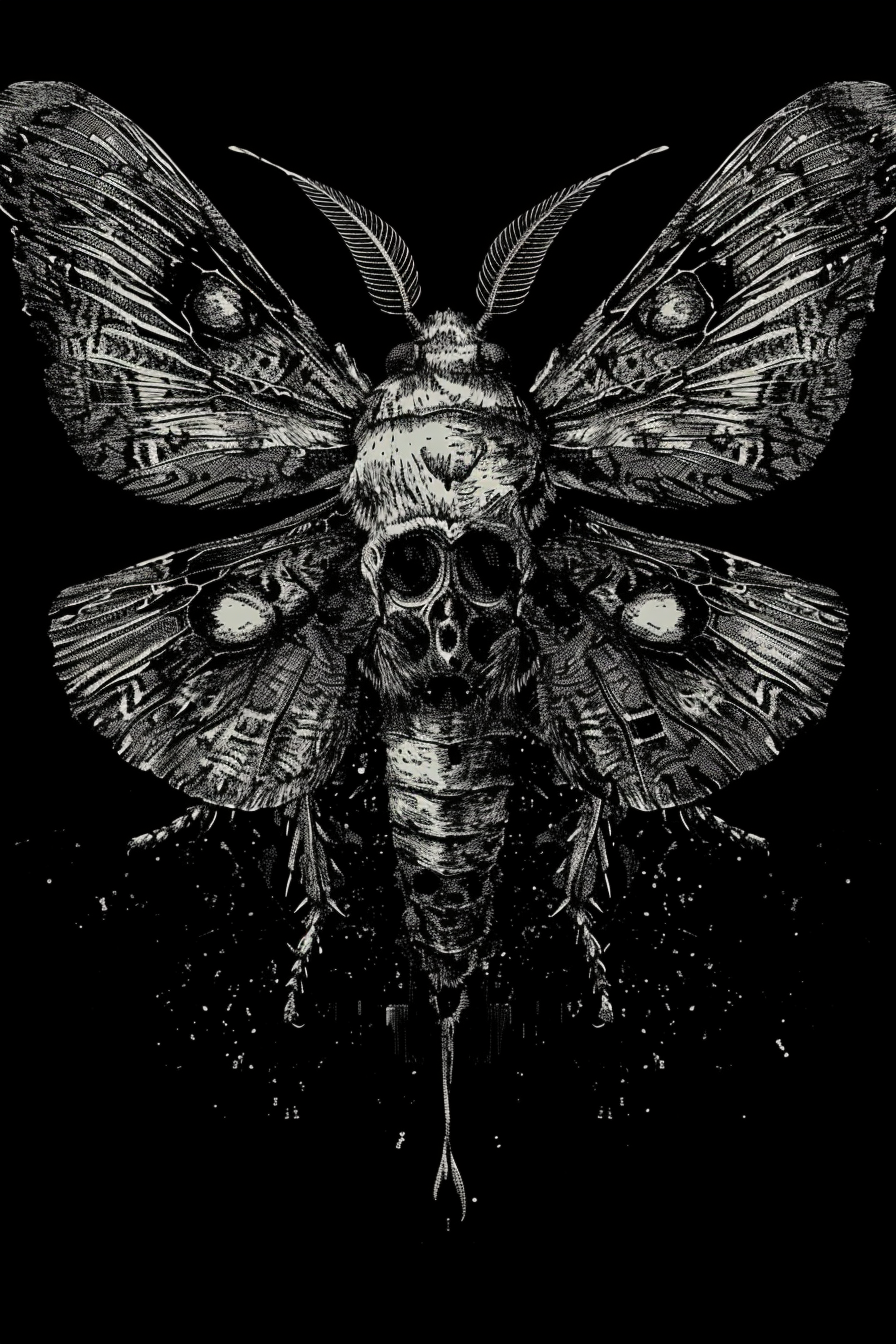 Death Moth T-Shirt Design by Mark Riddick