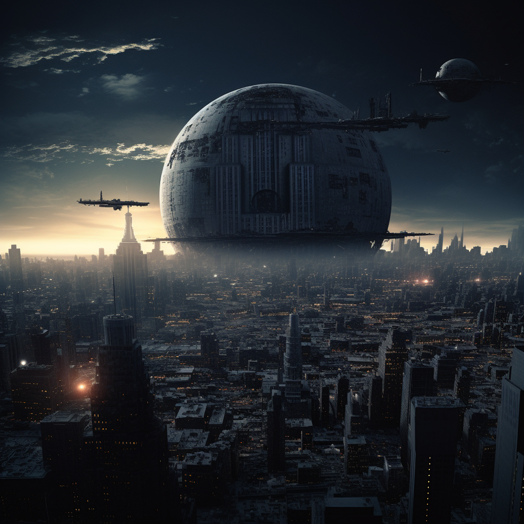 Death Star Over New York City