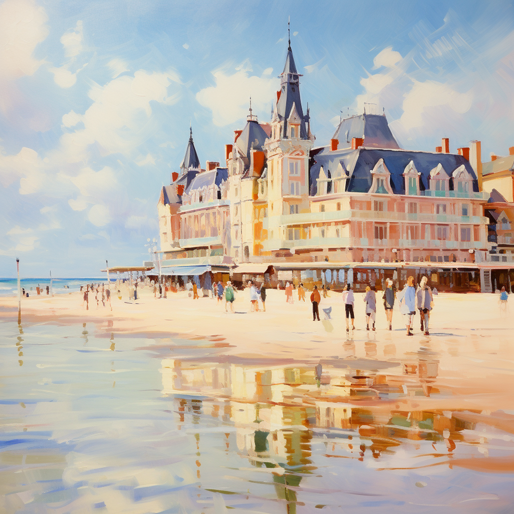 Beautiful painting of Deauville in Monet style