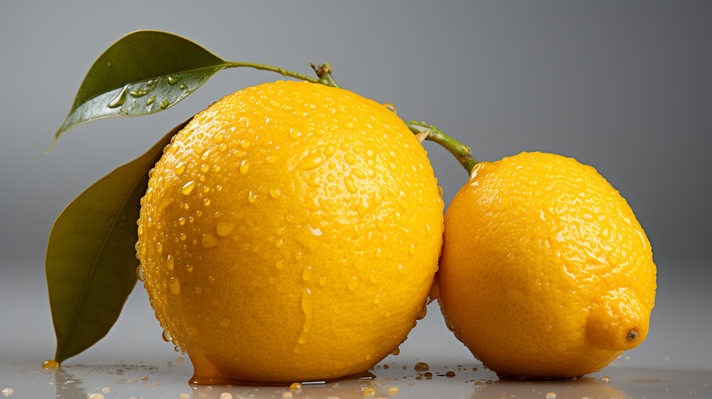 Decaying Lemon on White Background