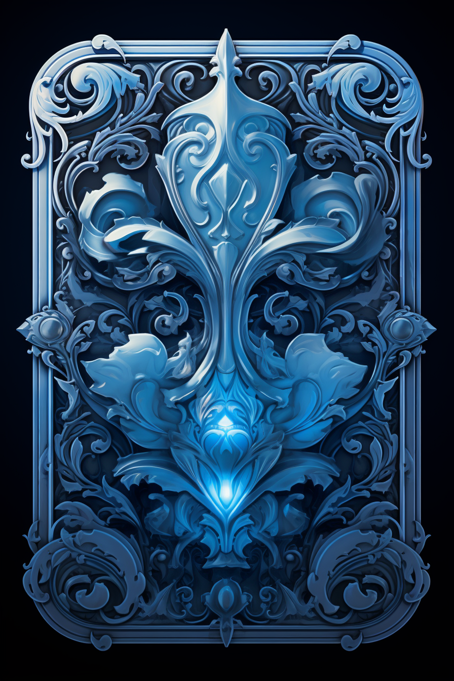 Blue frosty magical deck cards