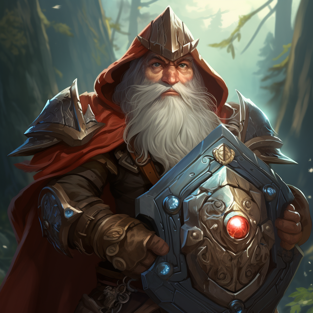 Deep Gnome Paladin with Shield