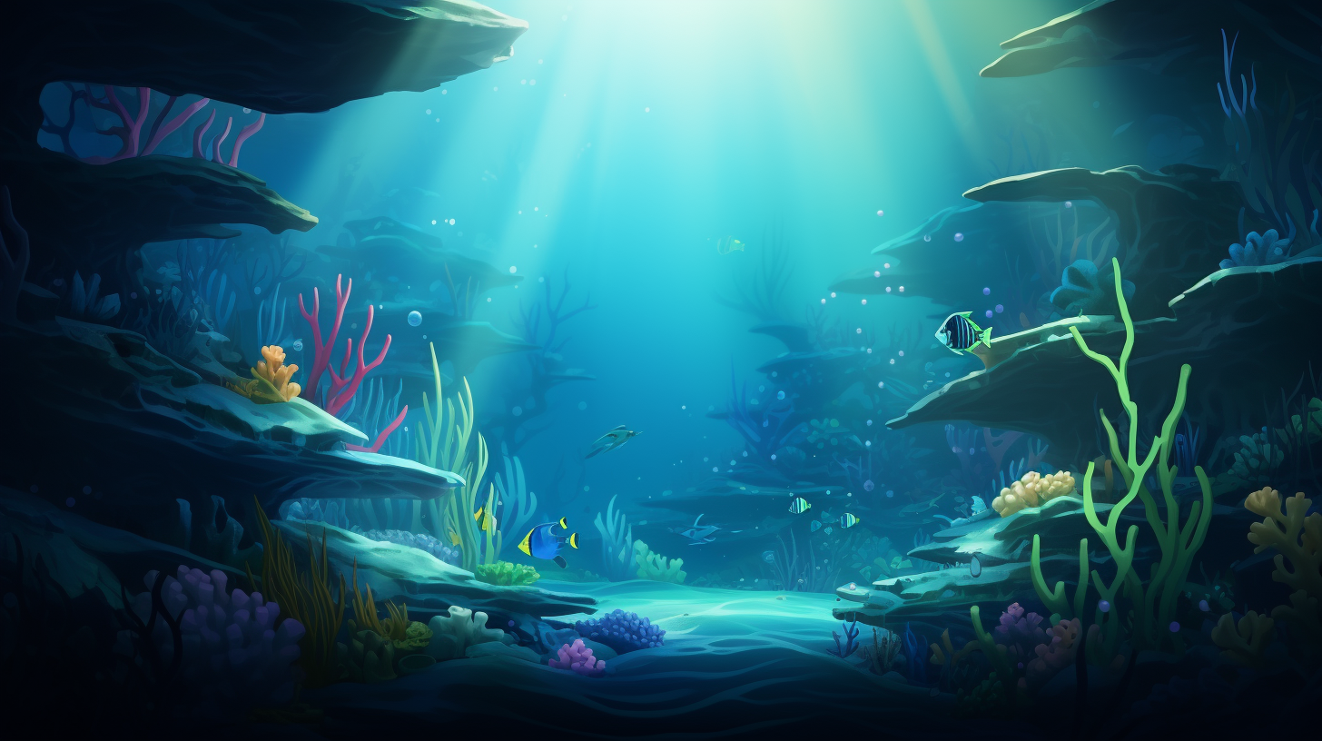 Deep Sea Disney Style 3D Background