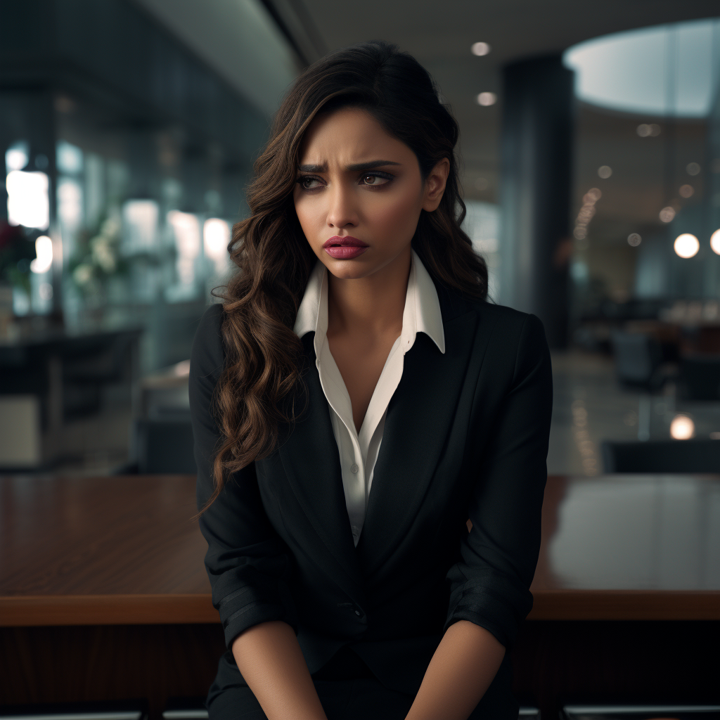 Sad corporate person Deepika