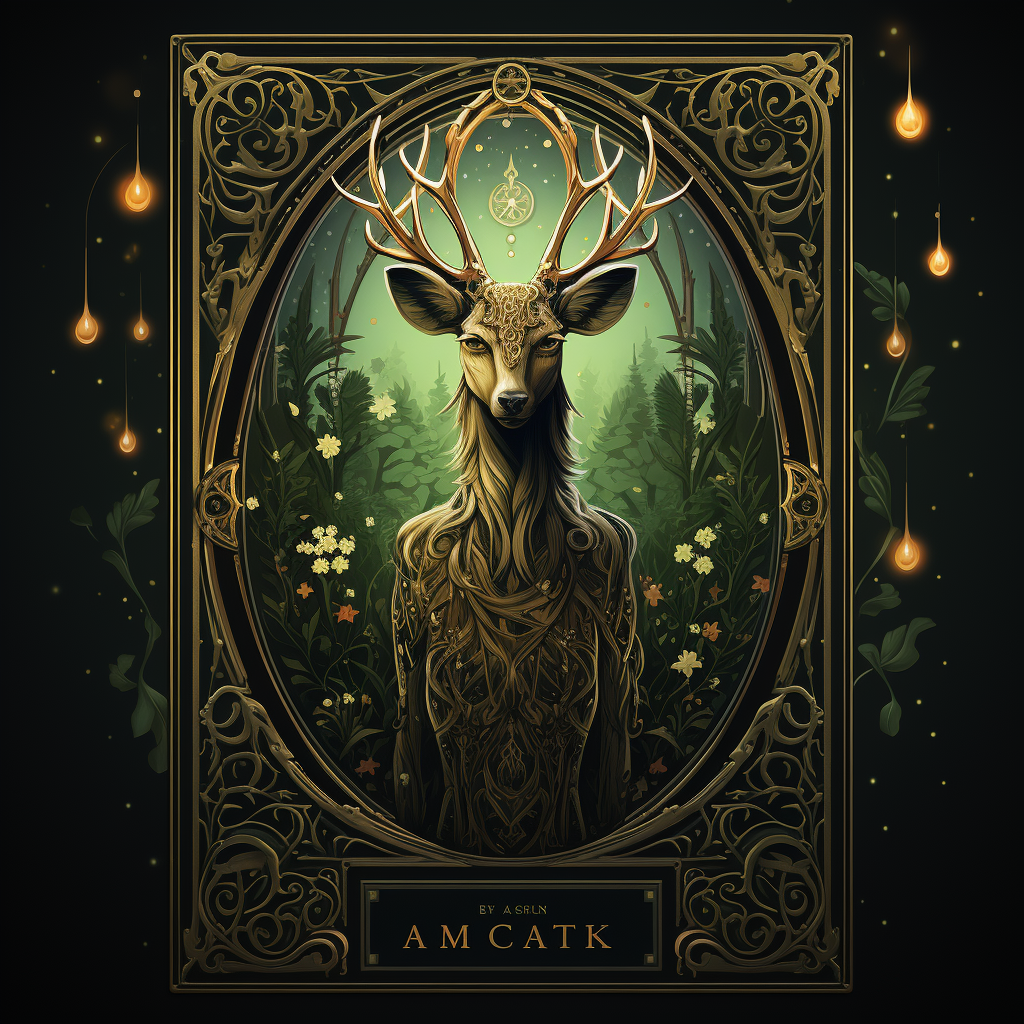 Logo for Deer Mystic Tarot Reading Business