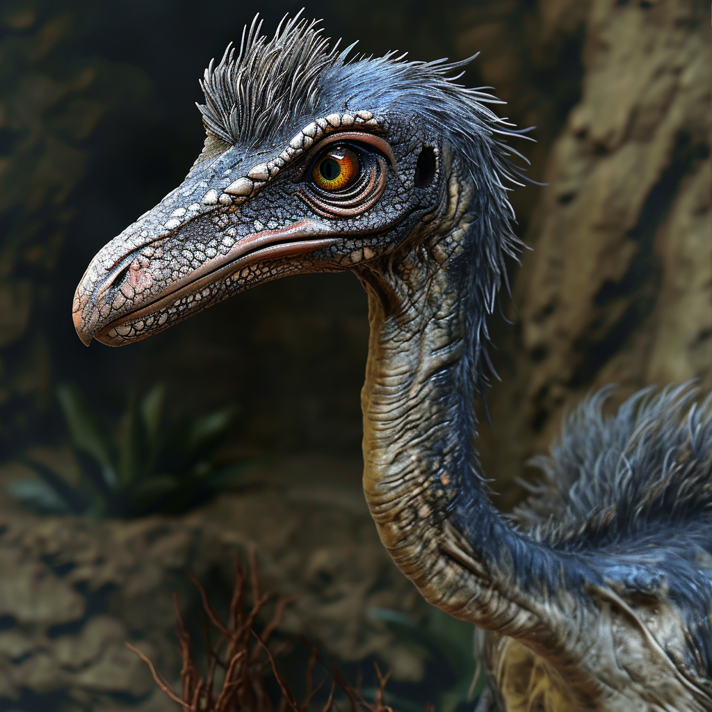 Realistic Deinocheirus Stock Photo