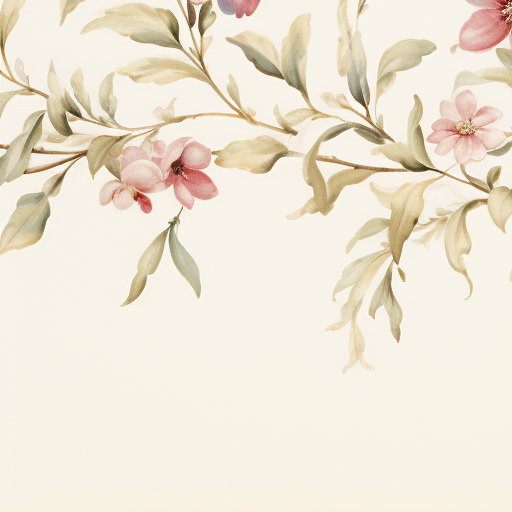 Small delicate floral border wallpaper