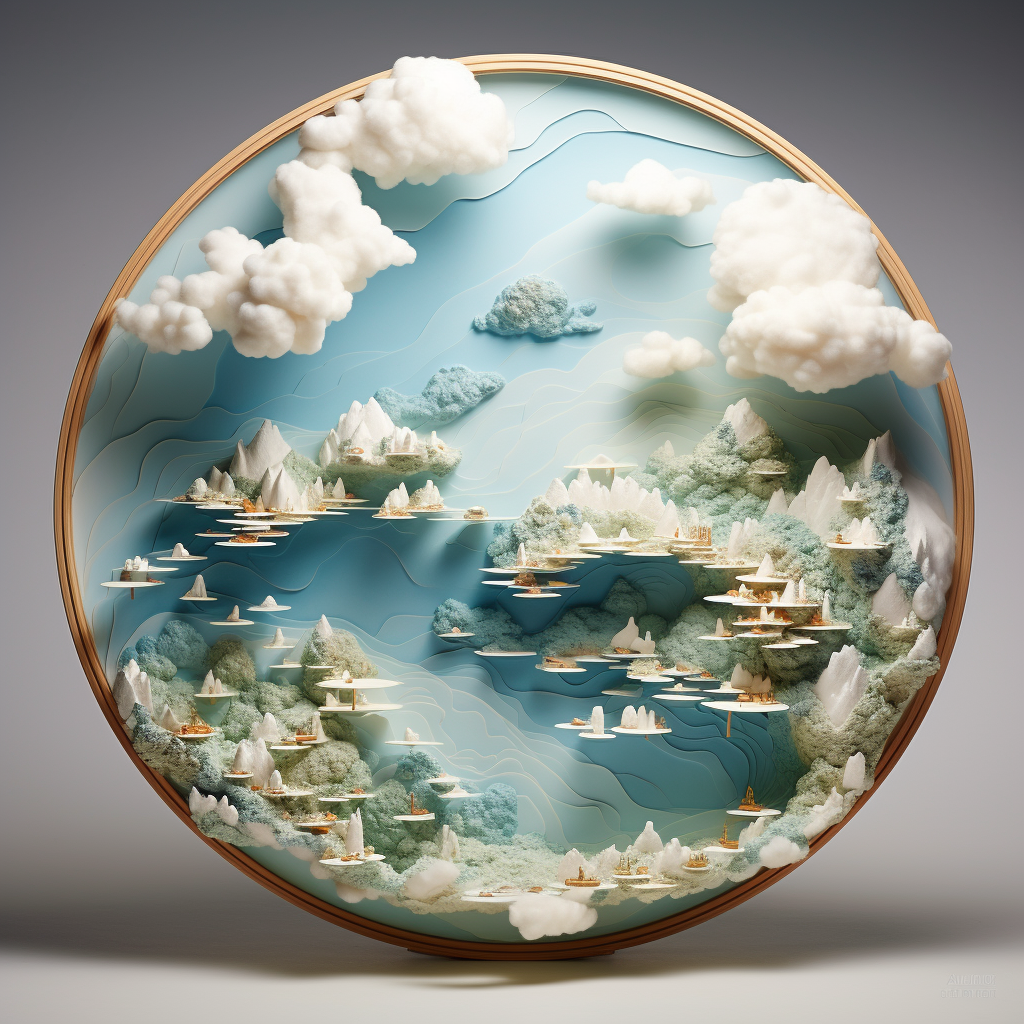 Delicate Indonesia Cloud Diorama