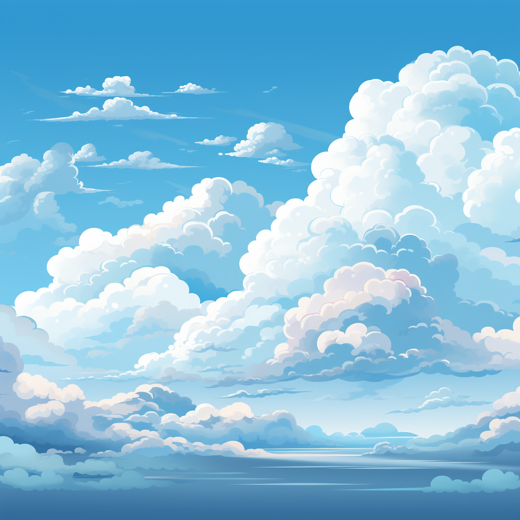 Tranquil clouds in light blue