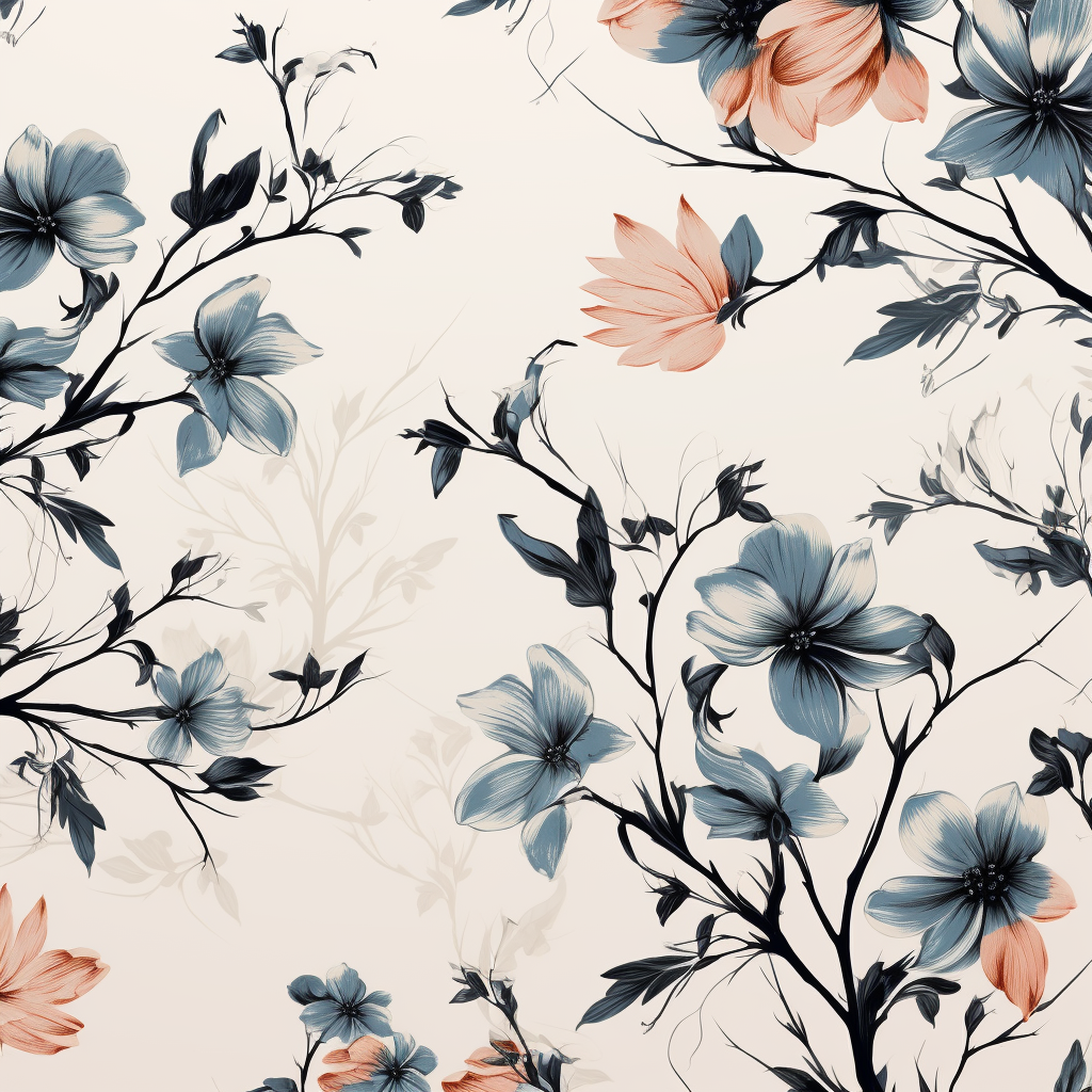 Beautiful silhouette floral pattern image