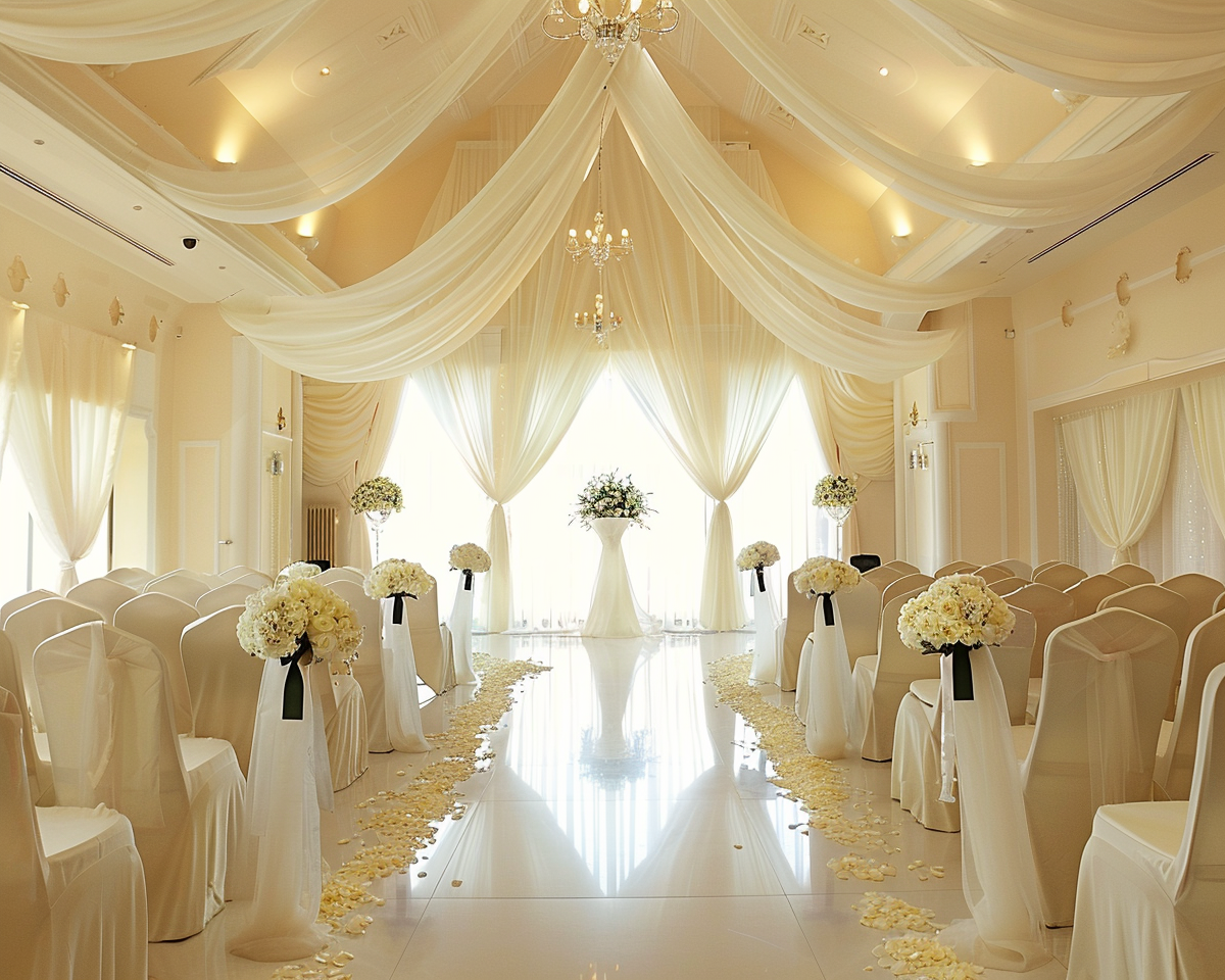 Elegant Wedding Hall Ceremony