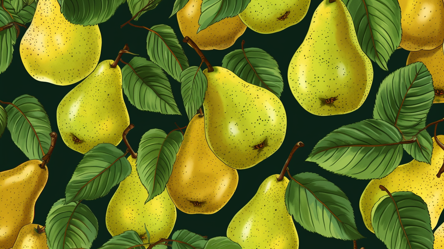 Repeating pattern of delicious pears