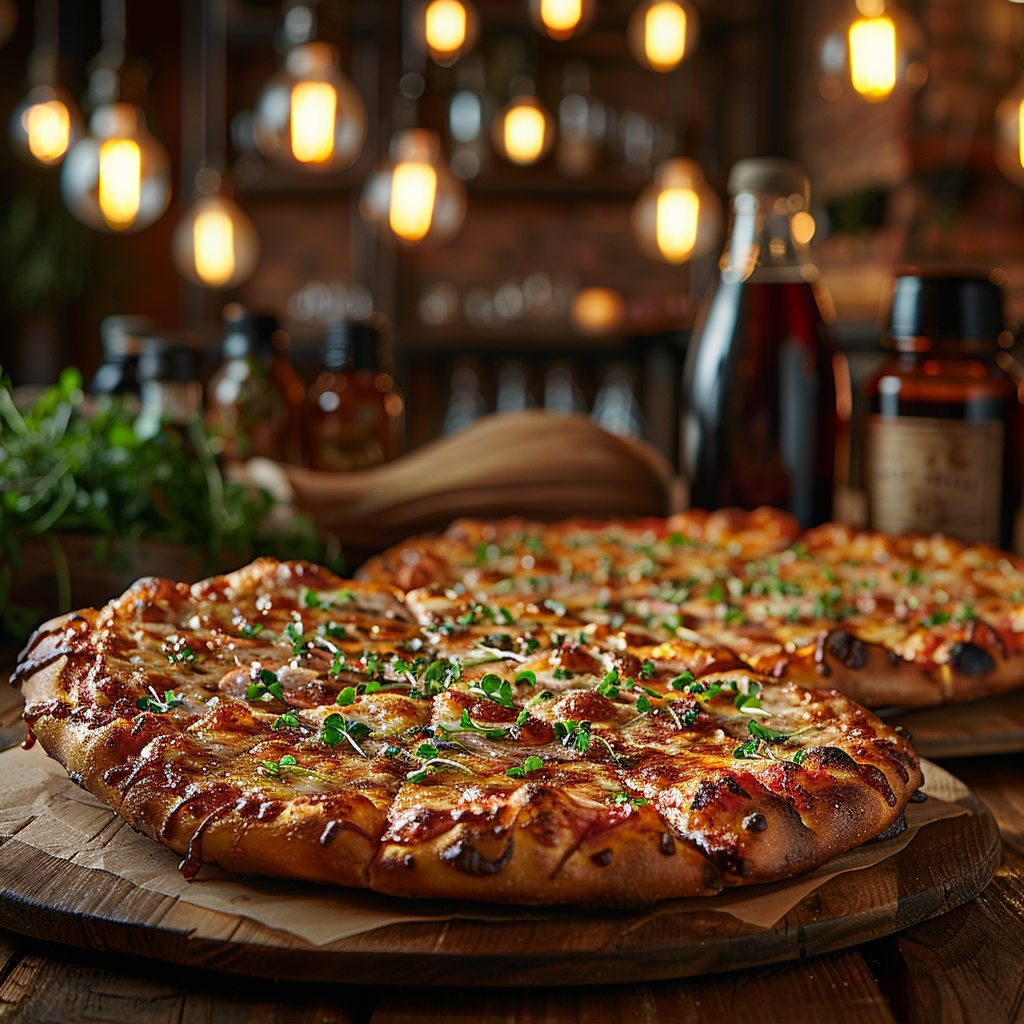 Two Delicious Pizza on Table