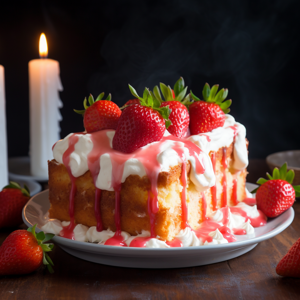 Delicious Strawberry Poke Cake with Fluffy Whipped Cream