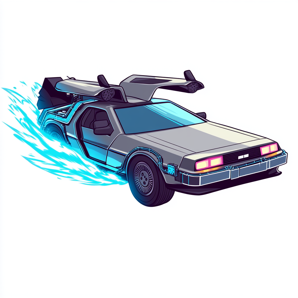 Delorean Car Taking Off Emote