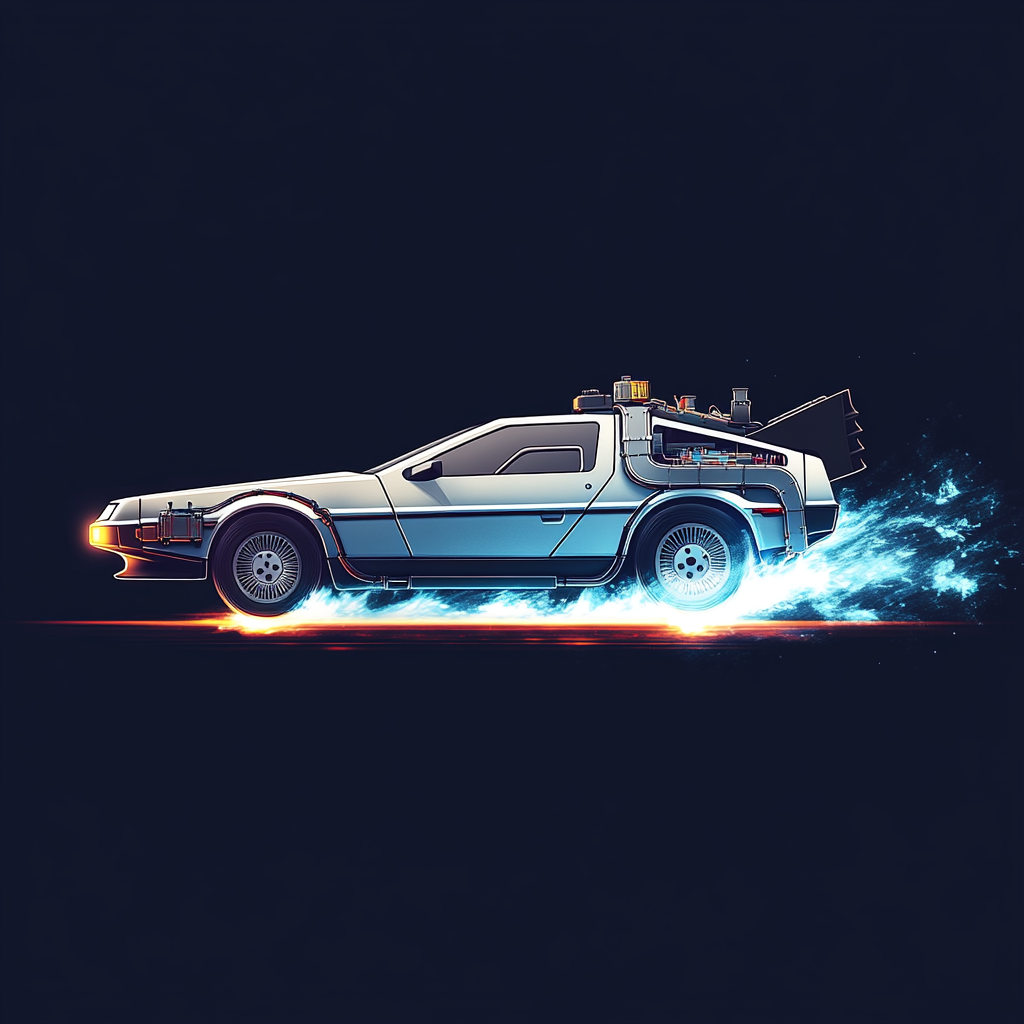 Twitch Emote DeLorean Taking Off