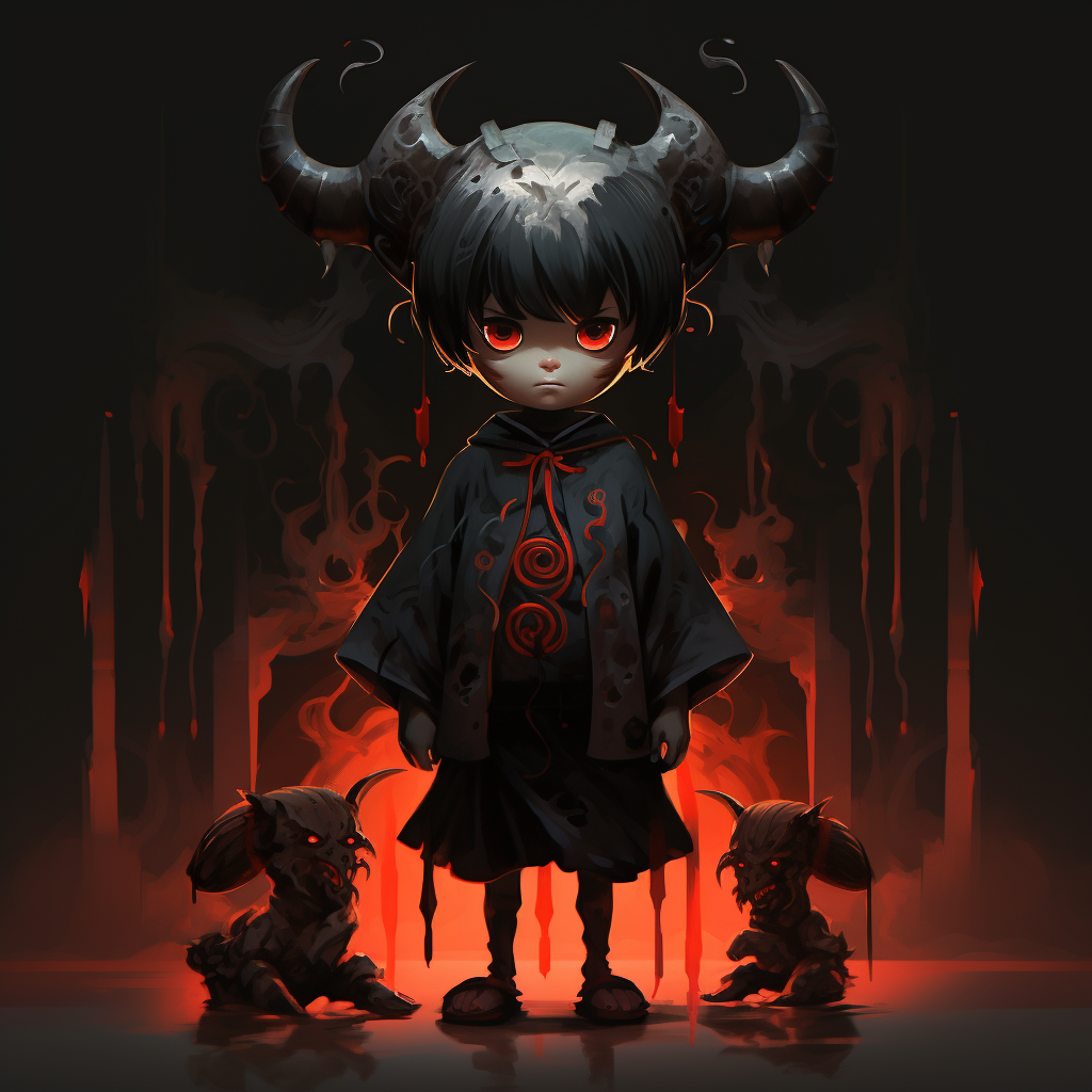 Demon in black tunic in Chambers