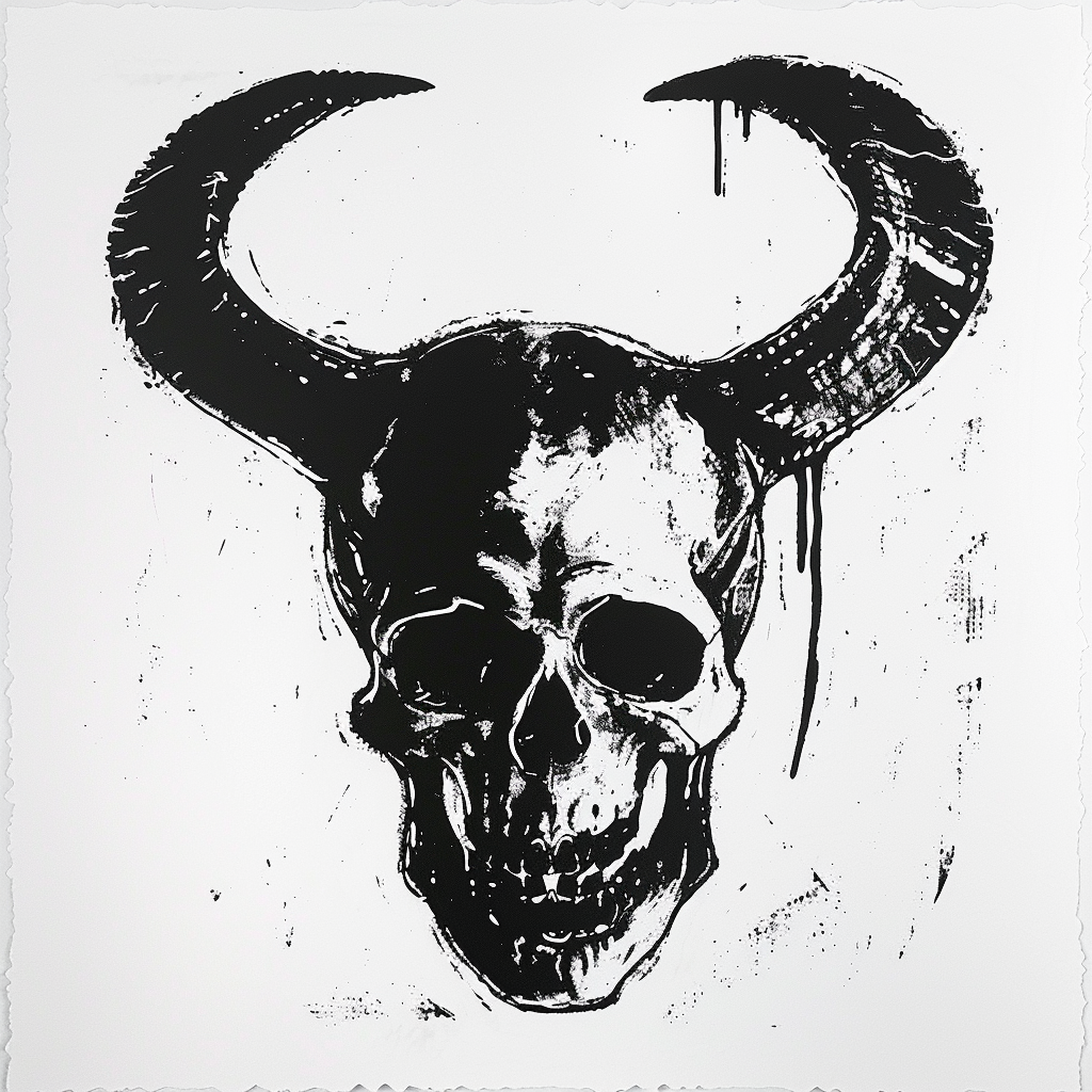 Demon Skull Print Artwork