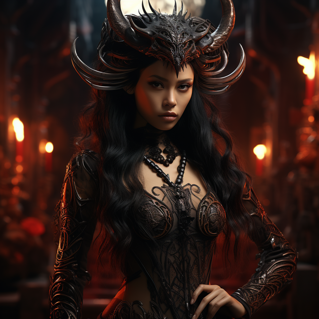 Intimidating demoness queen of Hell