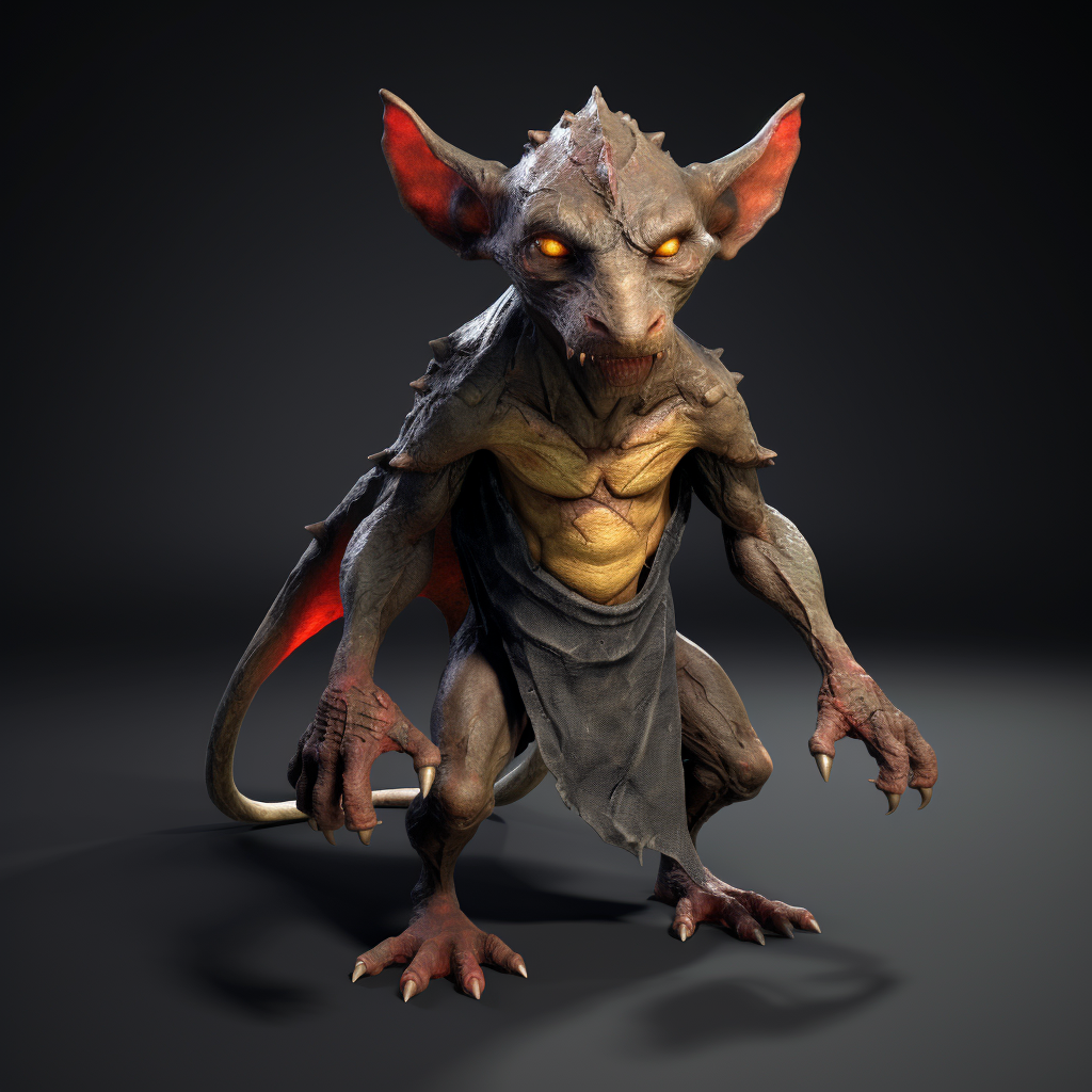 A demonic rat in fantasy game art