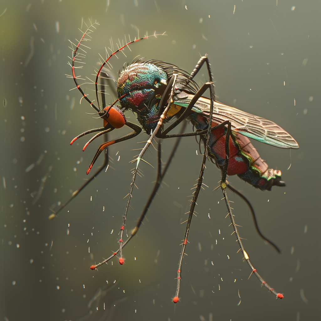 3D dengue mosquito illustration