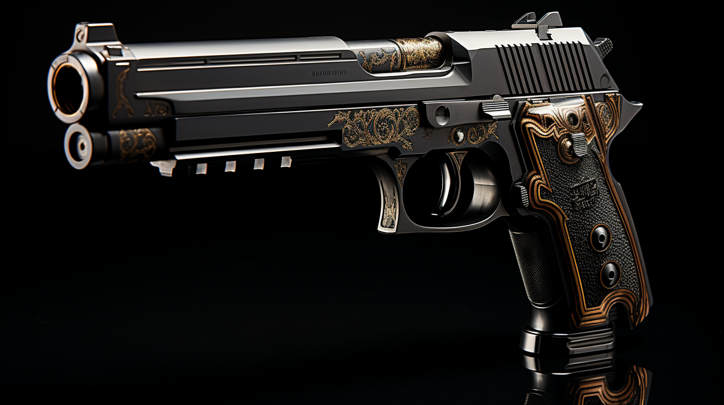 Photorealistic Desert Eagle Shooting Flames