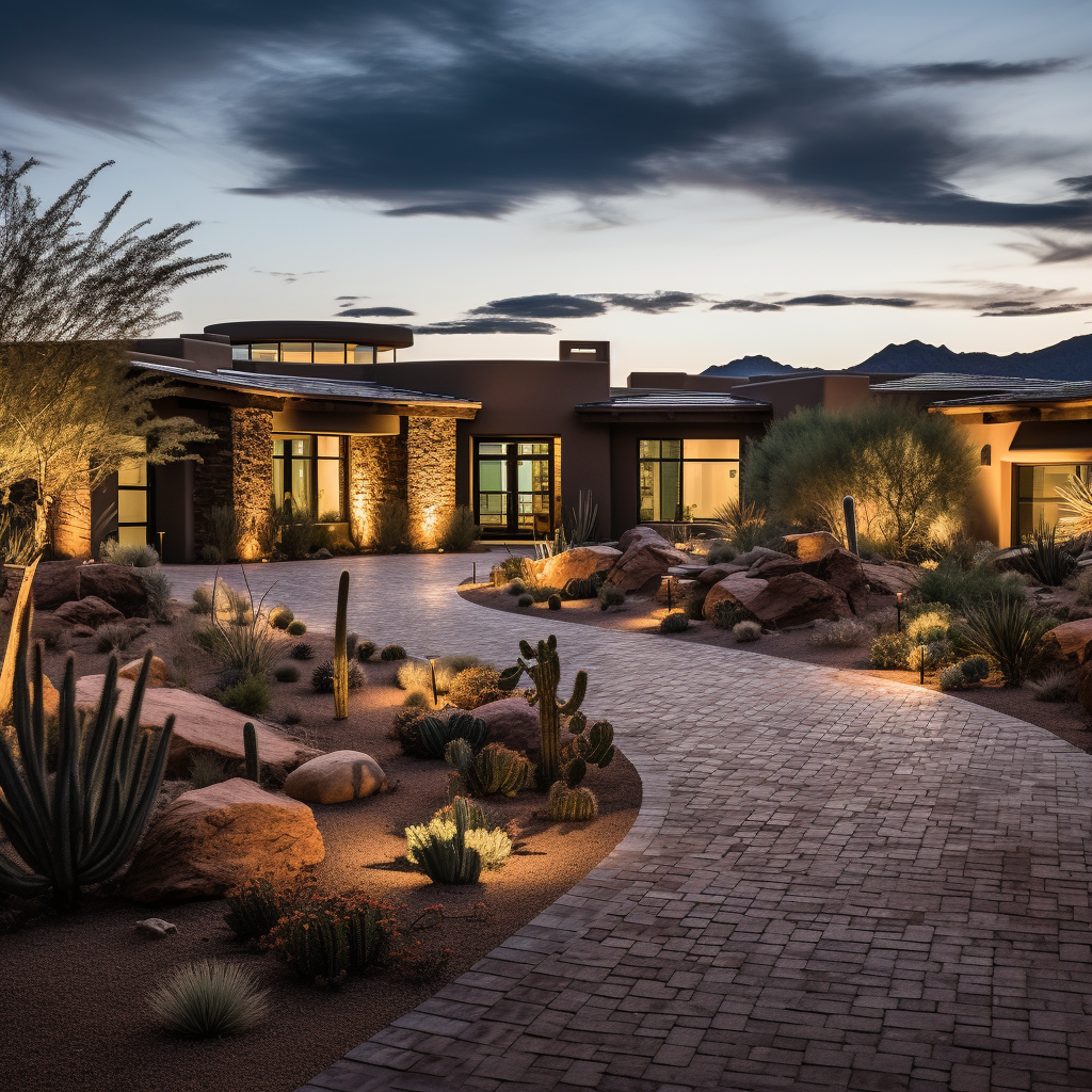 Beautiful Desert Luxury Home Landscaping