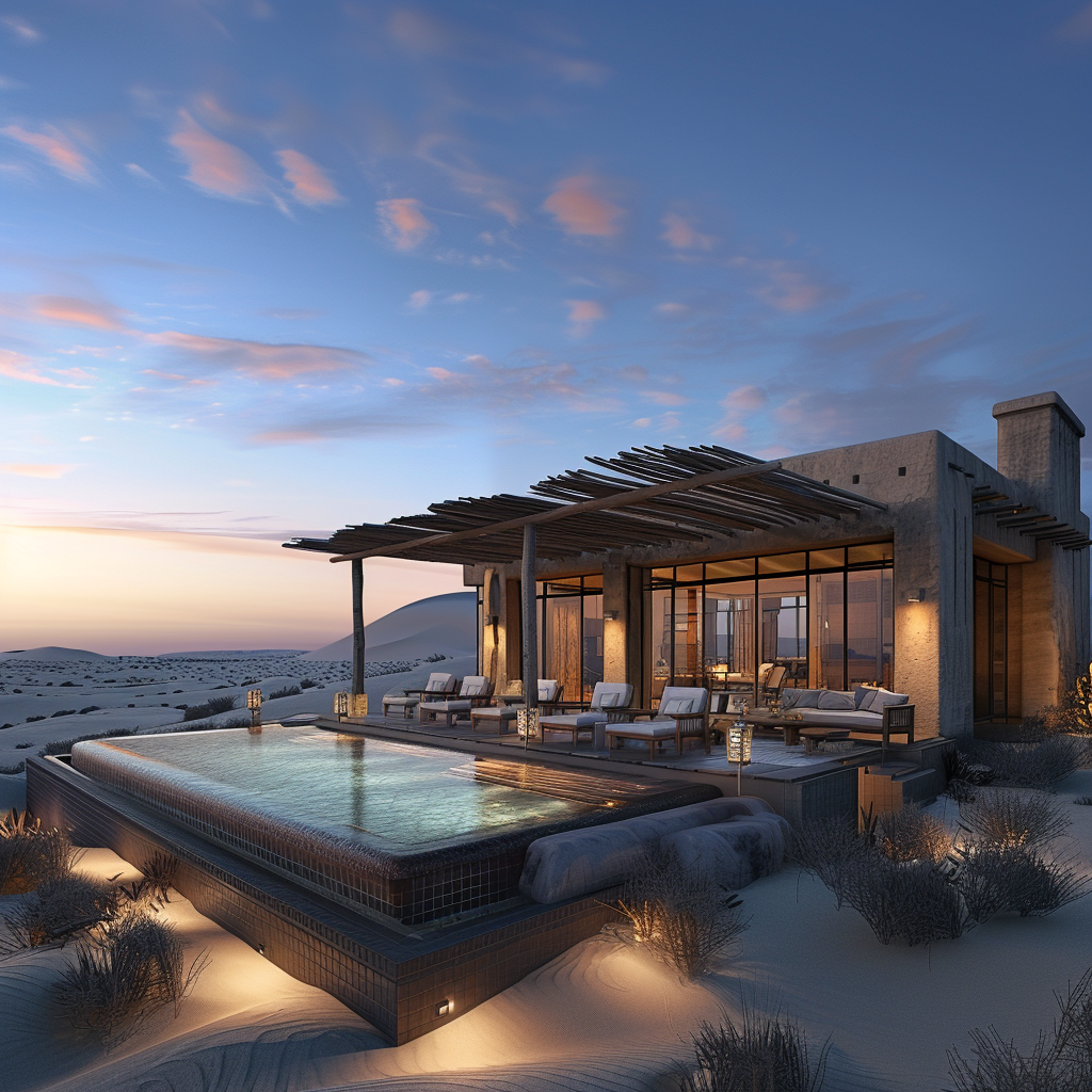 Stunning Desert Resort Private Villas Views