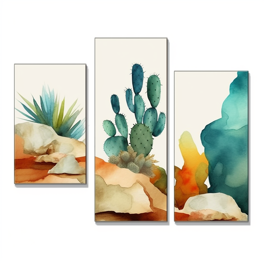 Alcohol Ink Desert Rocks Watercolor Pattern