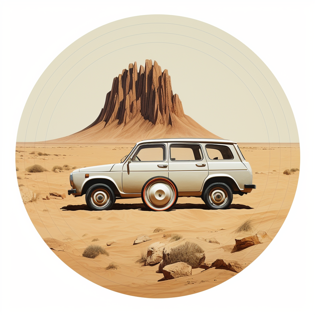 Renault 4L desert graphic