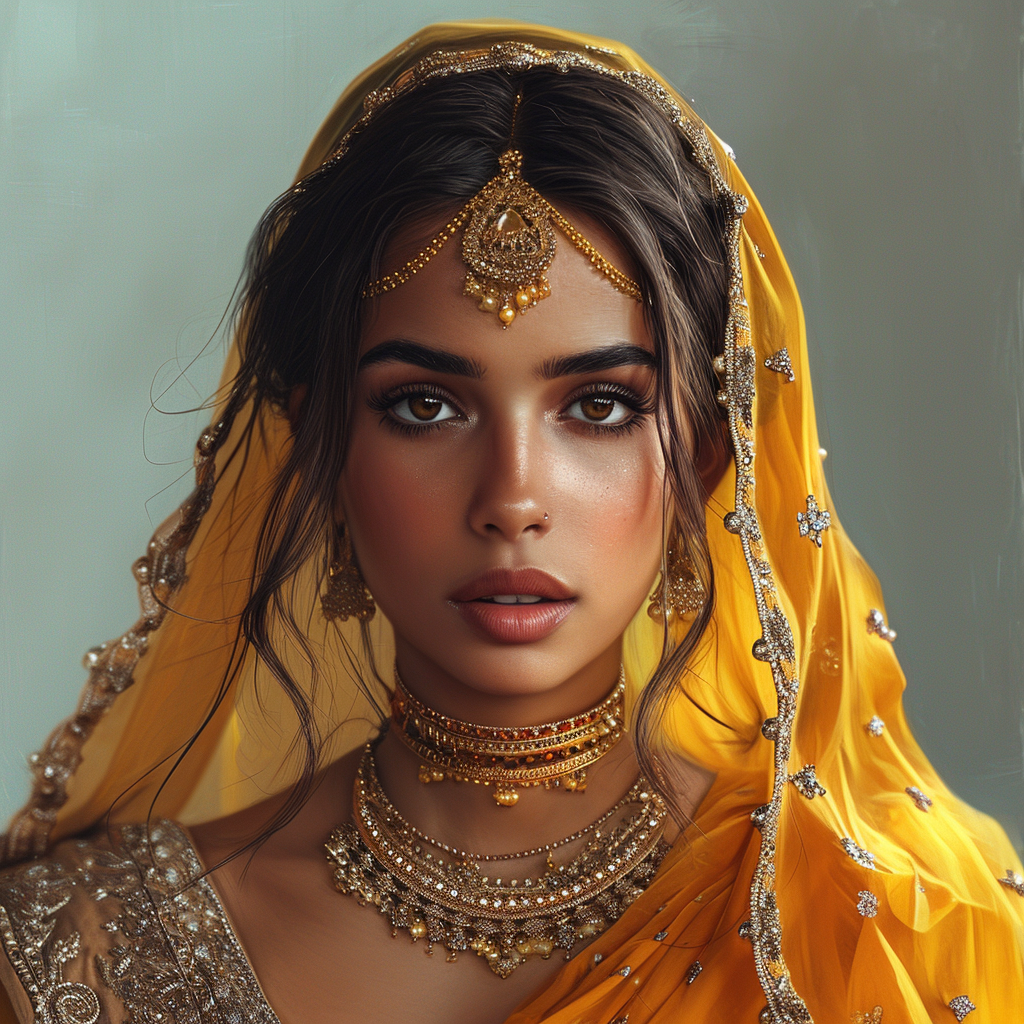 Desi girl in raw and realistic style