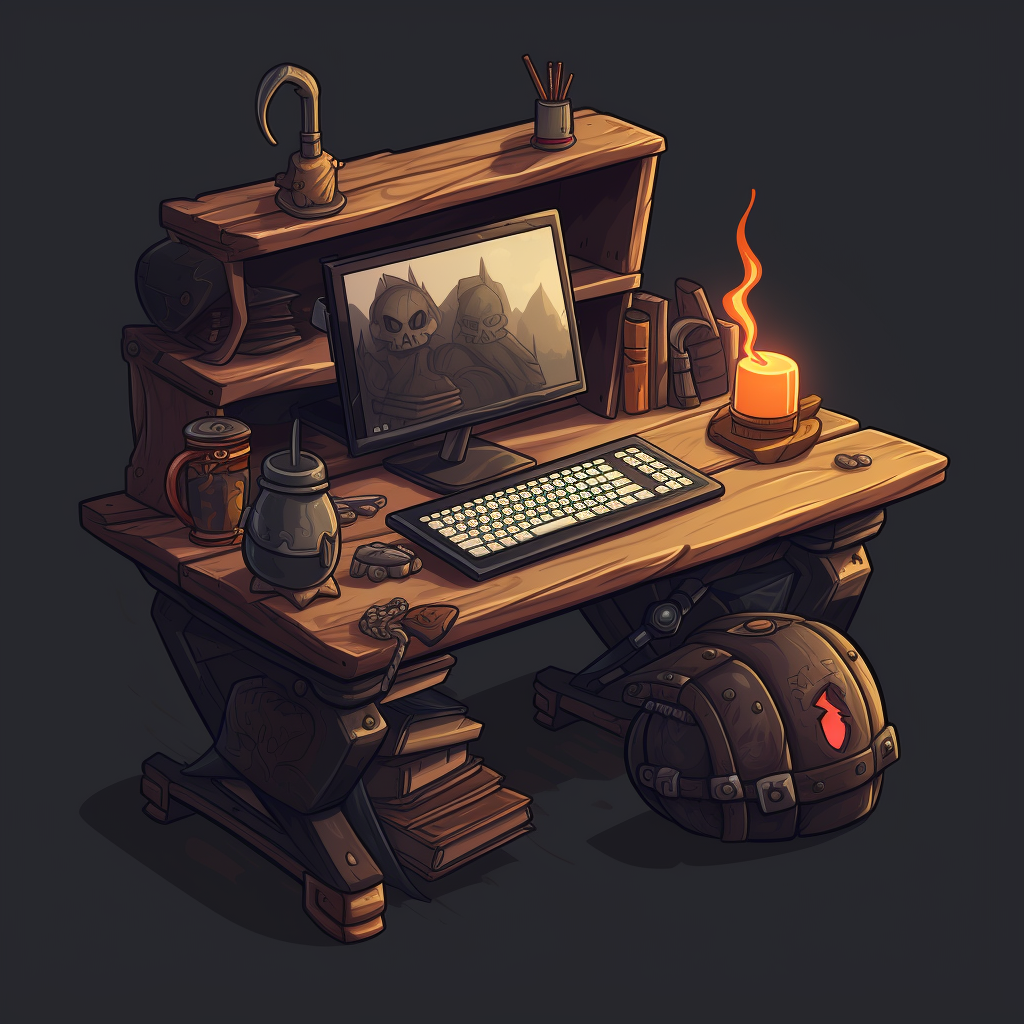 Illustration of a minimalistic desk game design