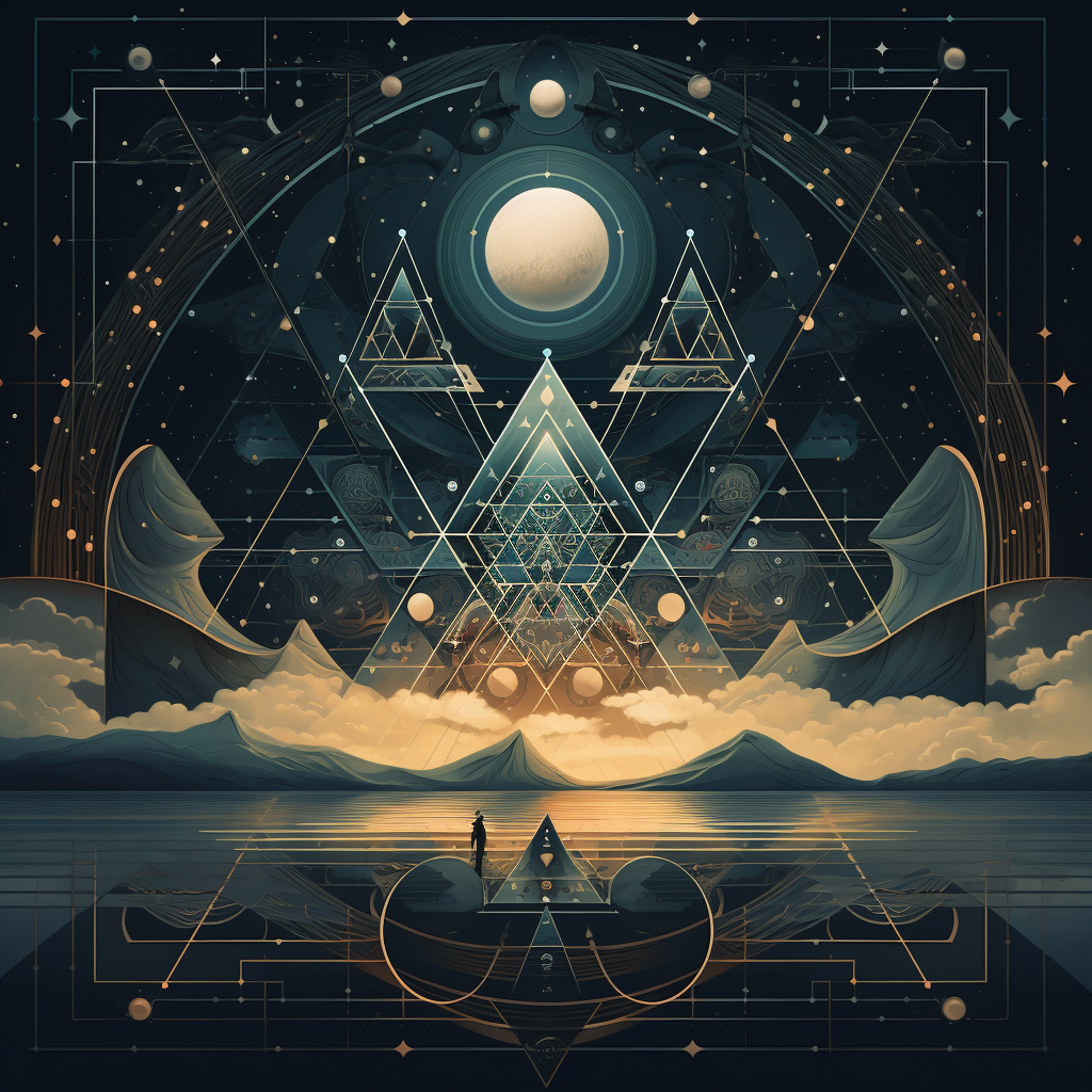 Sacred Geometry Surrealism Desktop Background