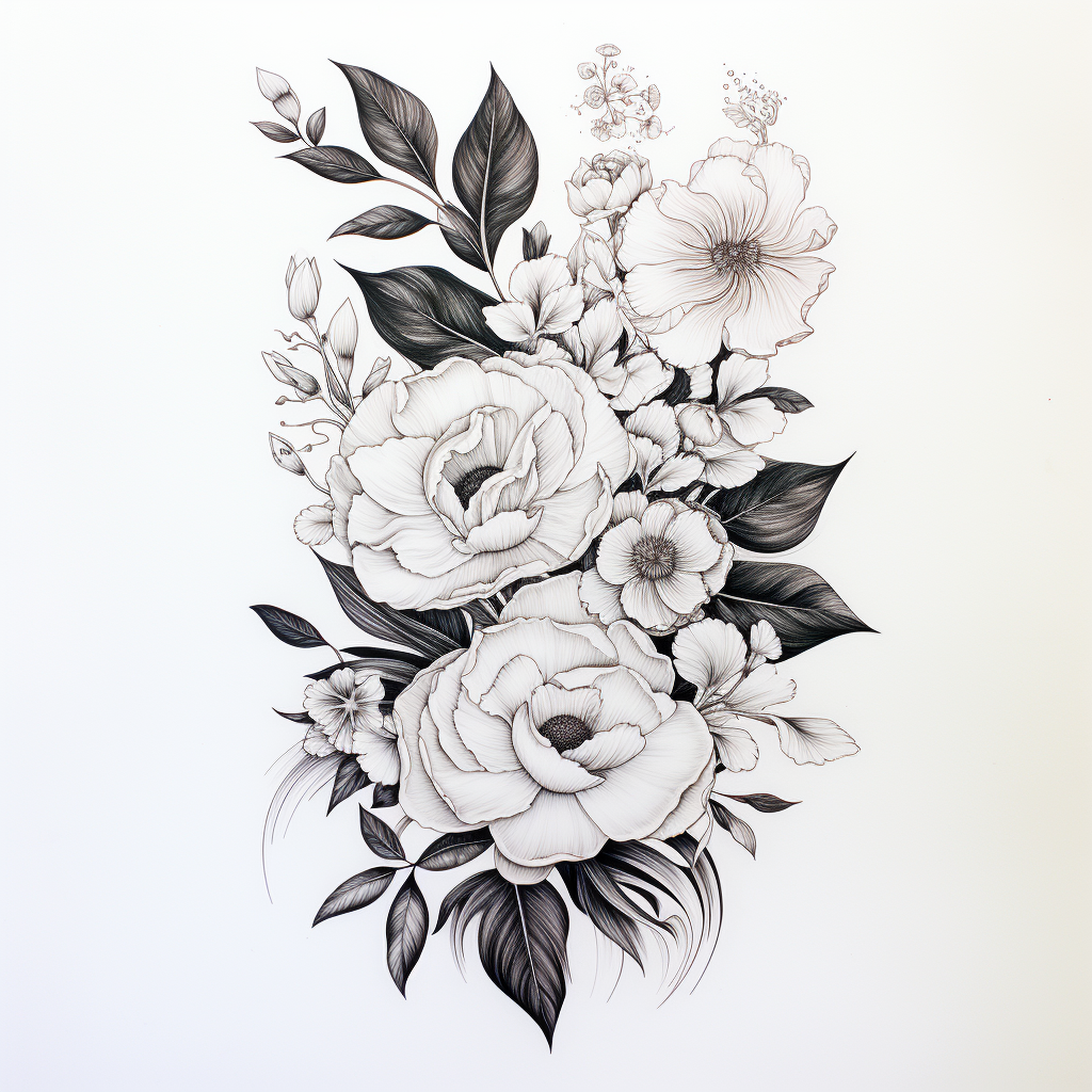 Delicate Floral Stencil Design