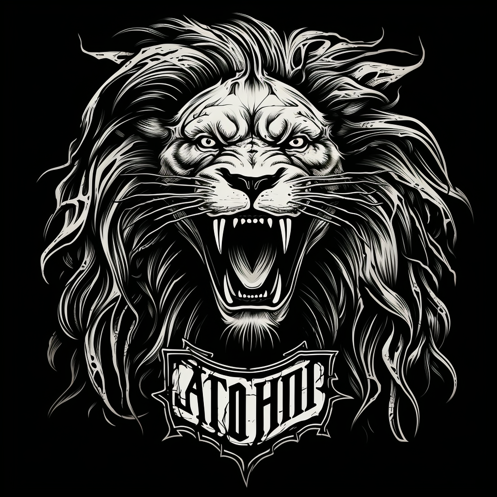 Detroit Lions death metal band logo typography