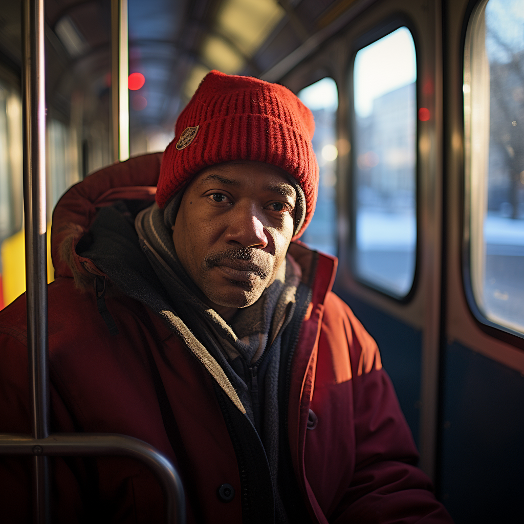 Experienced traveler on Q Line Street Car in Detroit